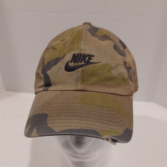 Nike Mens Camouflage Baseball Hat Cap Men's adjustable Green - Picture 1 of 6
